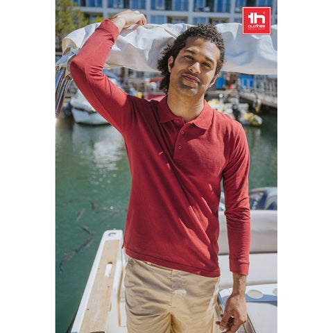 G30141 THC BERN - 210 g/m² Polo a manica lunga da uomo