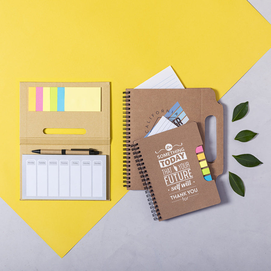 G4237 Bloc Notes con penna in cartone riciclato