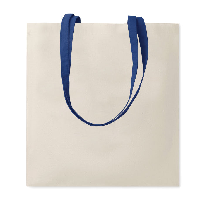 G16122 Shopper in cotone naturale 135 gr/m², manici lunghi colorati