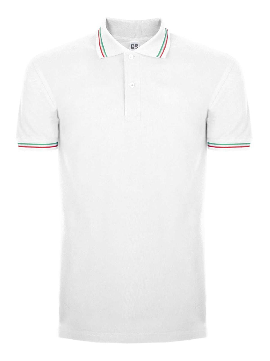 G13010  Italy  - Polo 100% Cotone Tricolore