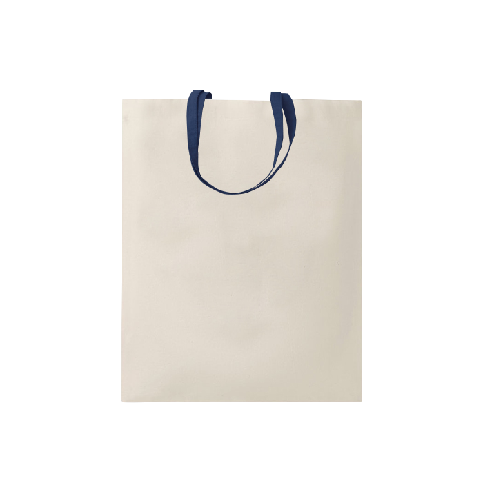 G16123 Shopper mini in cotone naturale 135 gr/m², manici corti colorati