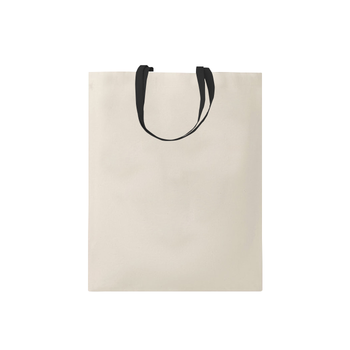 G16123 Shopper mini in cotone naturale 135 gr/m², manici corti colorati