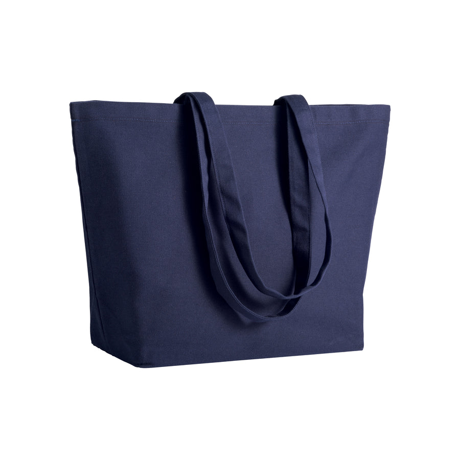 G17113 Shopper con soffietto alla base in cotone 280 gr/m², manici lunghi
