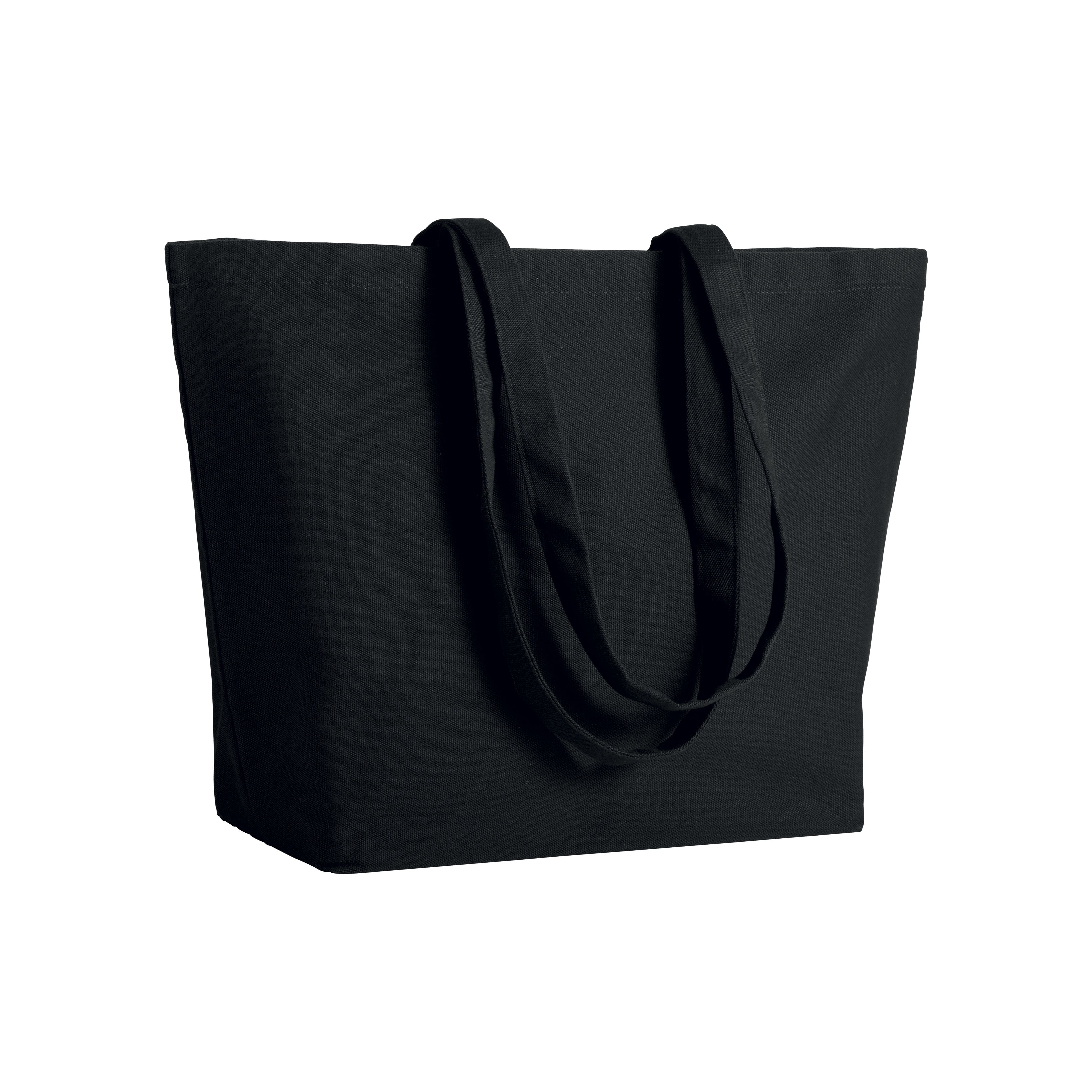 G17113 Shopper con soffietto alla base in cotone 280 gr/m², manici lunghi