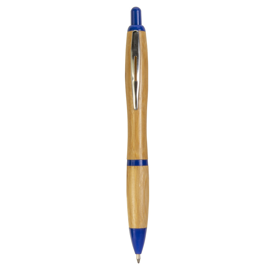 G20821 Penna a scatto in bamboo con clip in metallo
