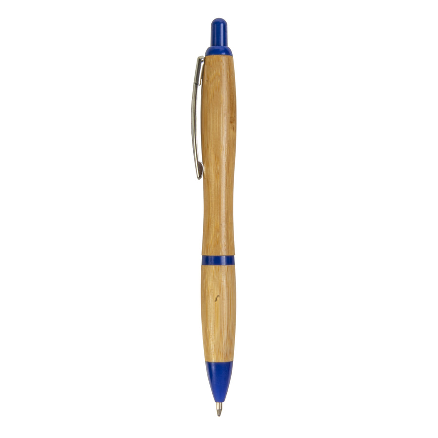 G20821 Penna a scatto in bamboo con clip in metallo