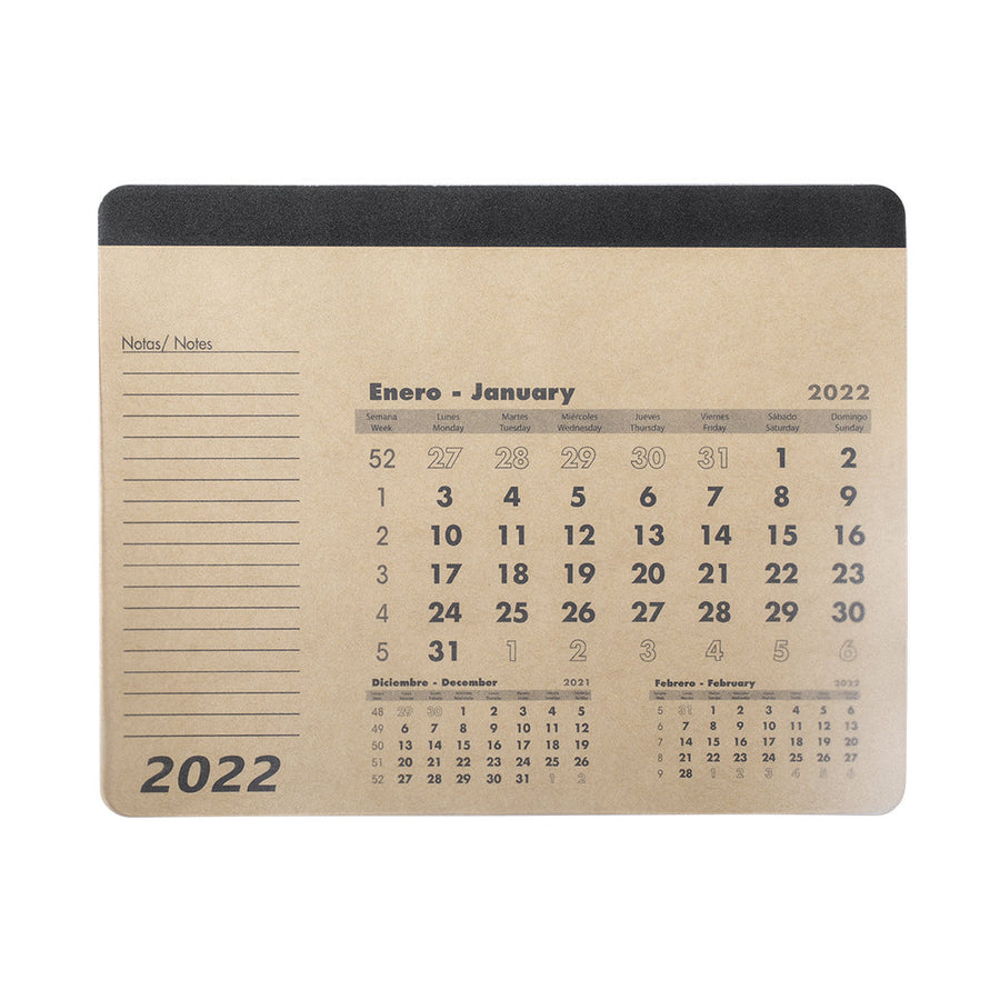 G6920 Tappetino Mouse Calendario in carta riciclata wow