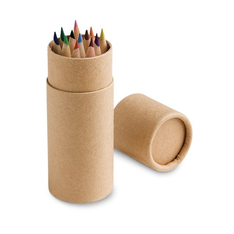 G91752 CYLINDER. Scatola con 12 matite colorate