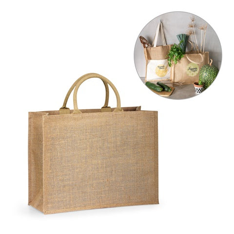 G92827 SHANTI. Borsa in juta da 360 gr/m²