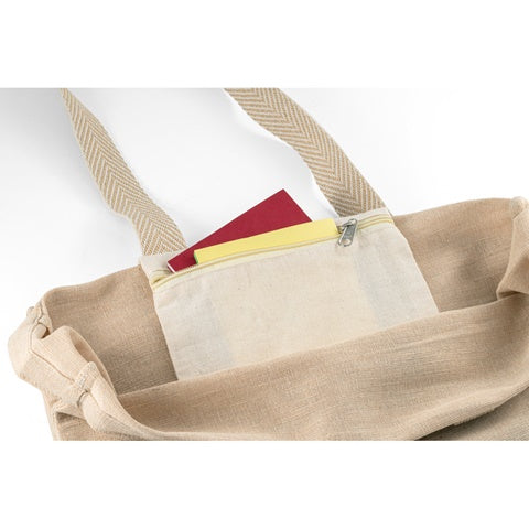 G92937 PADOVA. Borsa in juco da 275 gr/m²