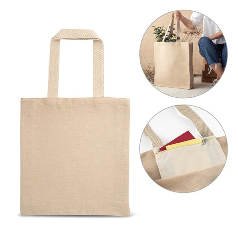 G92937 PADOVA. Borsa in juco da 275 gr/m²