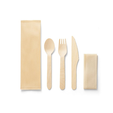 G94077 SUYA. Set di posate in legno