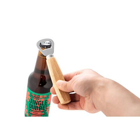 G94134 HOLZ. Apribottiglie in metallo e legno