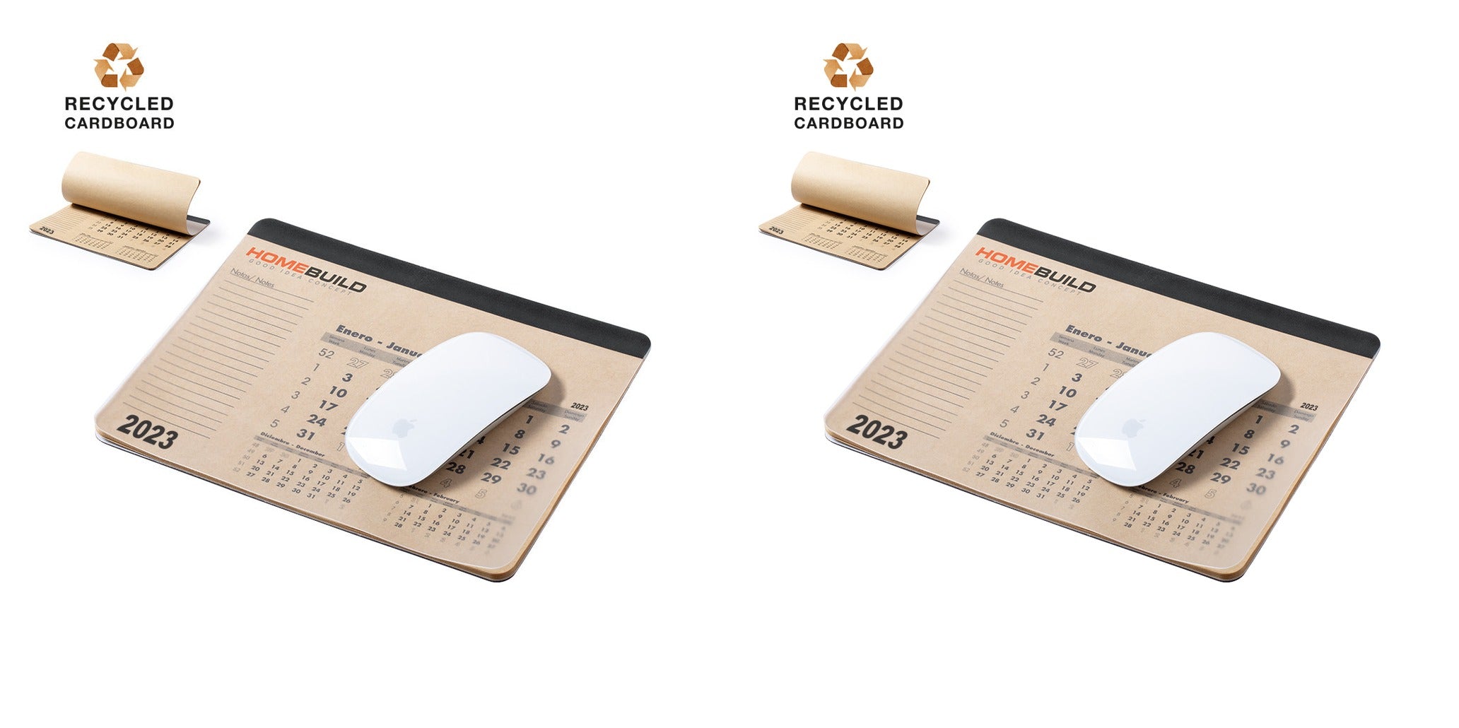 G6920 Tappetino Mouse Calendario in carta riciclata wow