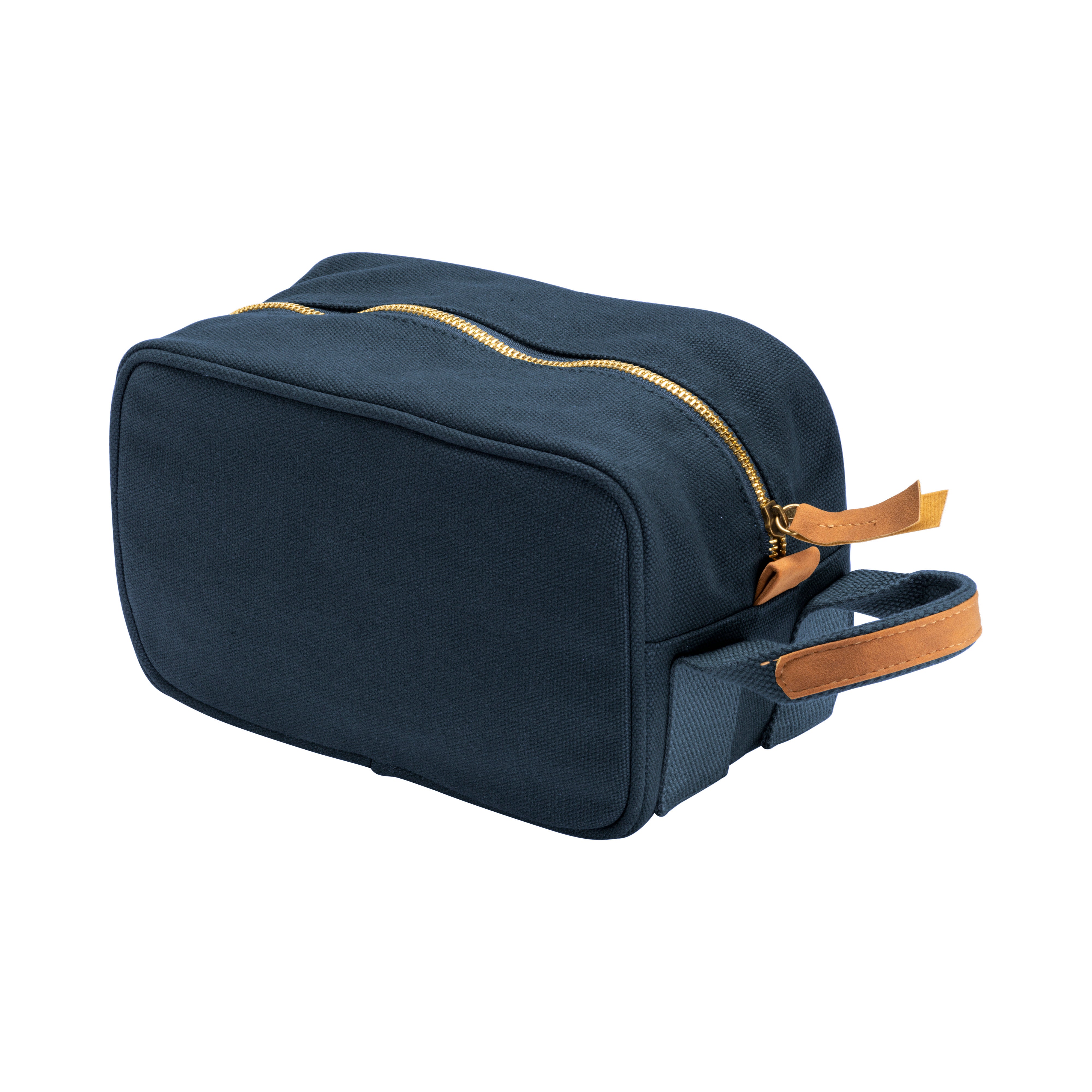 GDM23103 Beauty case in canvas riciclato  con maniglia laterale