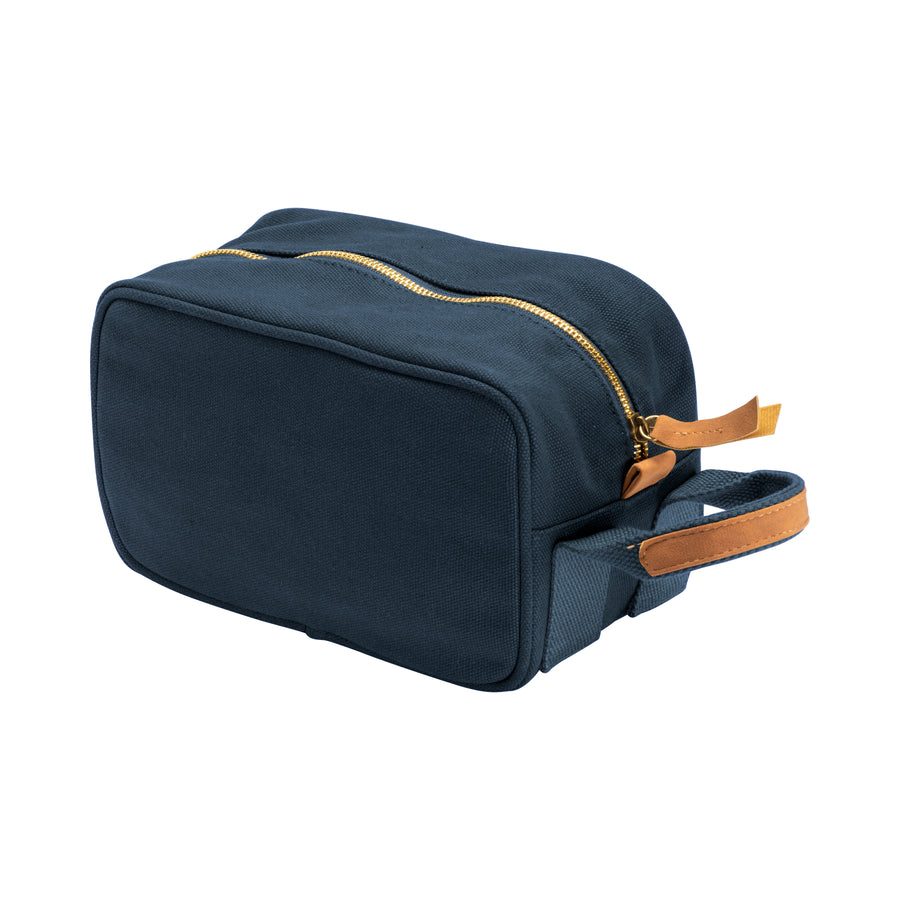 GDM23103 Beauty case in canvas riciclato  con maniglia laterale