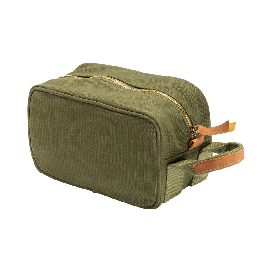 GDM23103 Beauty case in canvas riciclato  con maniglia laterale