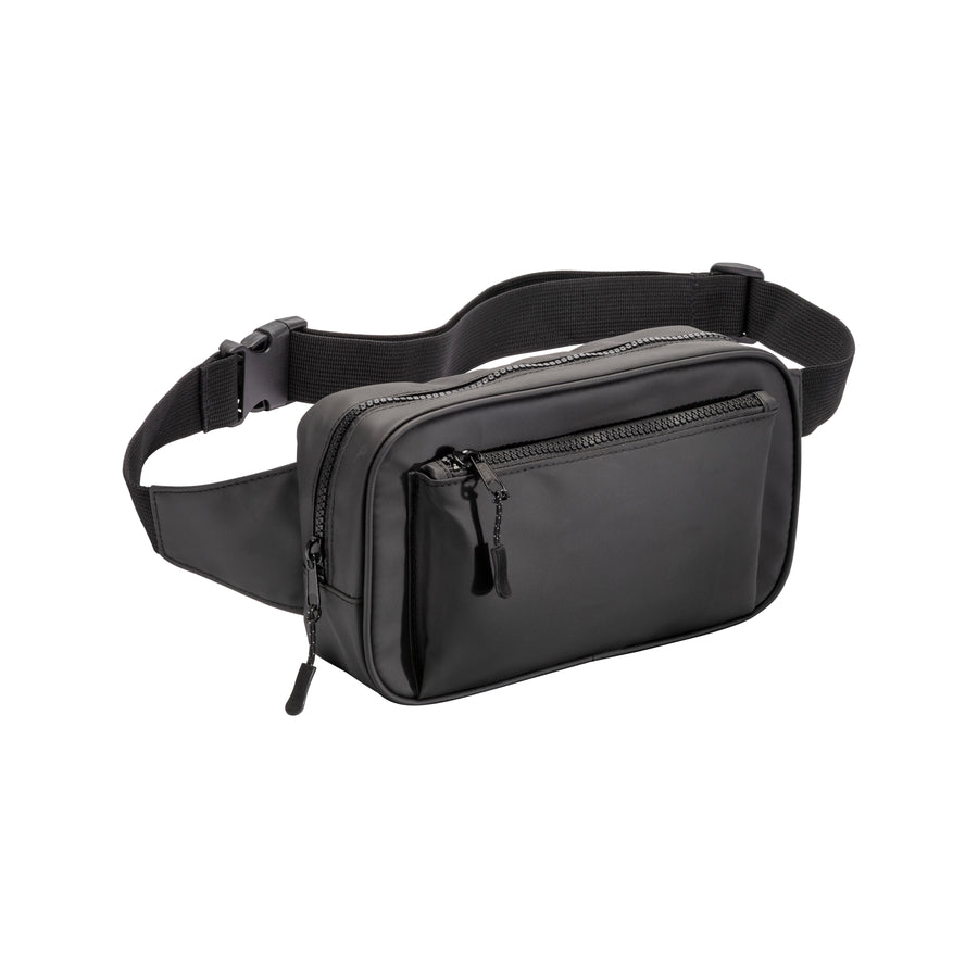 GDM23106 Marsupio in poliestere water proof. Tasca frontale con cerniera e cintura regolabile