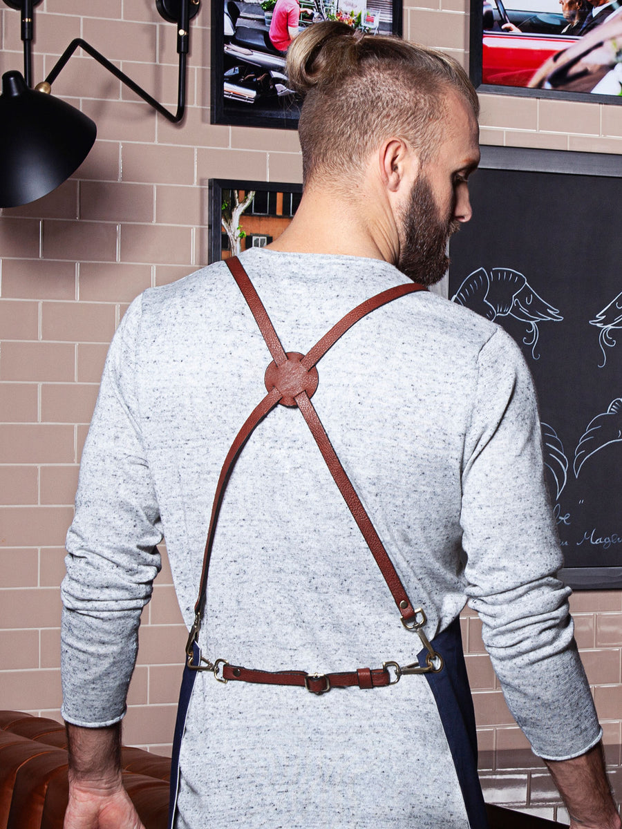GKLS28 Bib Apron Denim X-Style