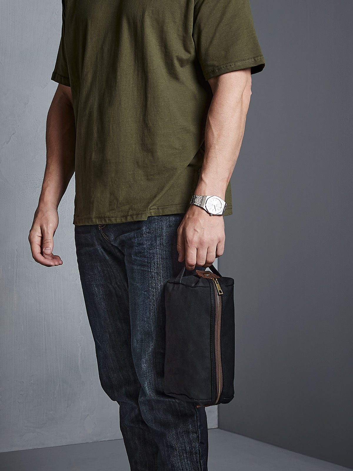 GQD651 Heritage Waxed Canvas Wash Bag