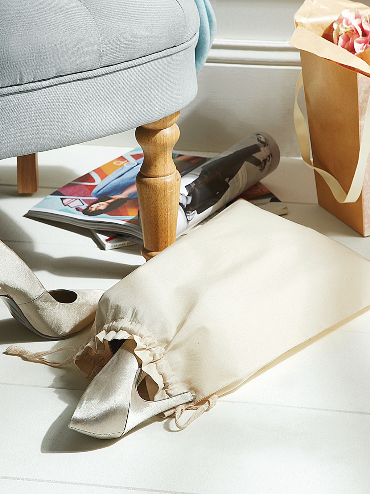 GW118S Organic Cotton Draw Cord Bag