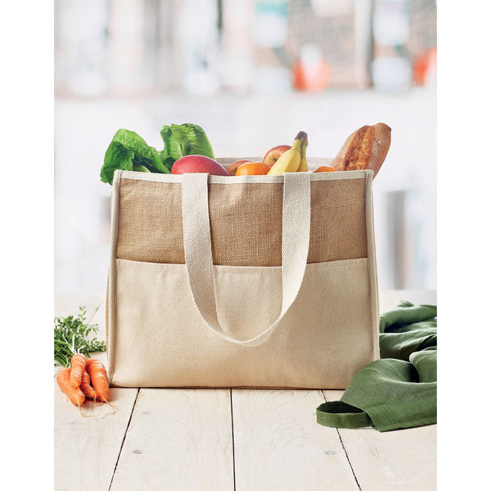 GO6160 Shopper in tela e juta