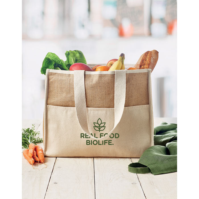 GO6160 Shopper in tela e juta