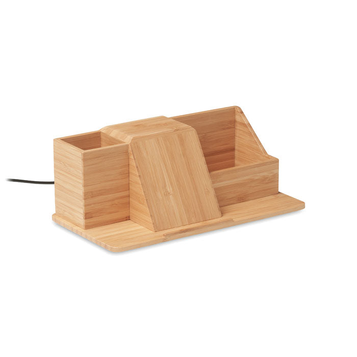 GO6345 Caricatore wireless da tavolo in bamboo