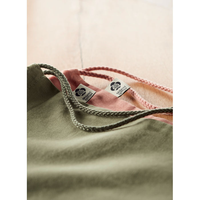 GO6355 Borsa con coulisse in cotone organico