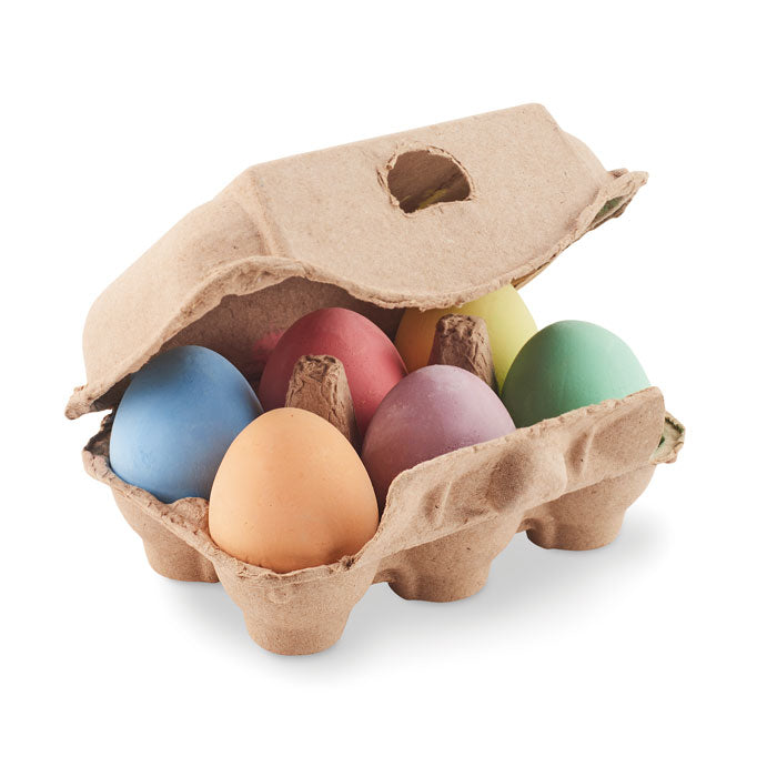 GO6479 6 uova di gesso in scatola x colorare
