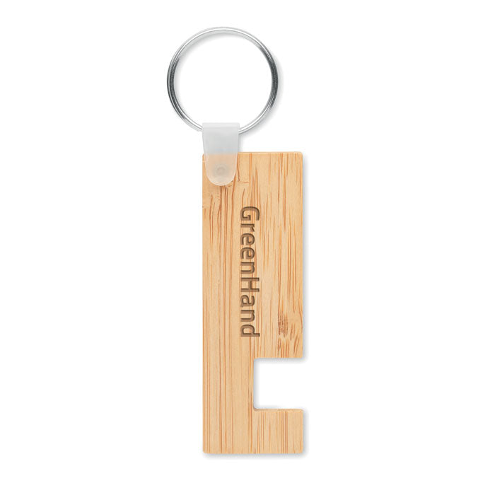 GO6596 Supporto in bamboo e portachiavi