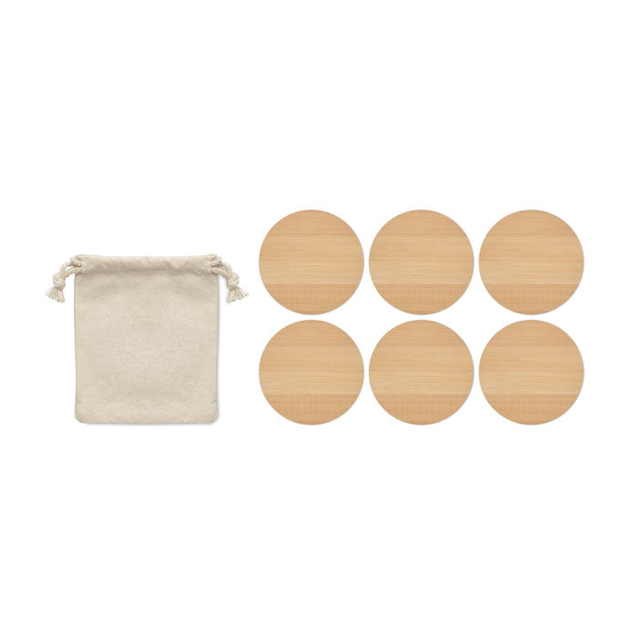 GO6601 Set di 6 sottobicchieri di bamboo