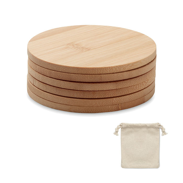 GO6601 Set di 6 sottobicchieri di bamboo