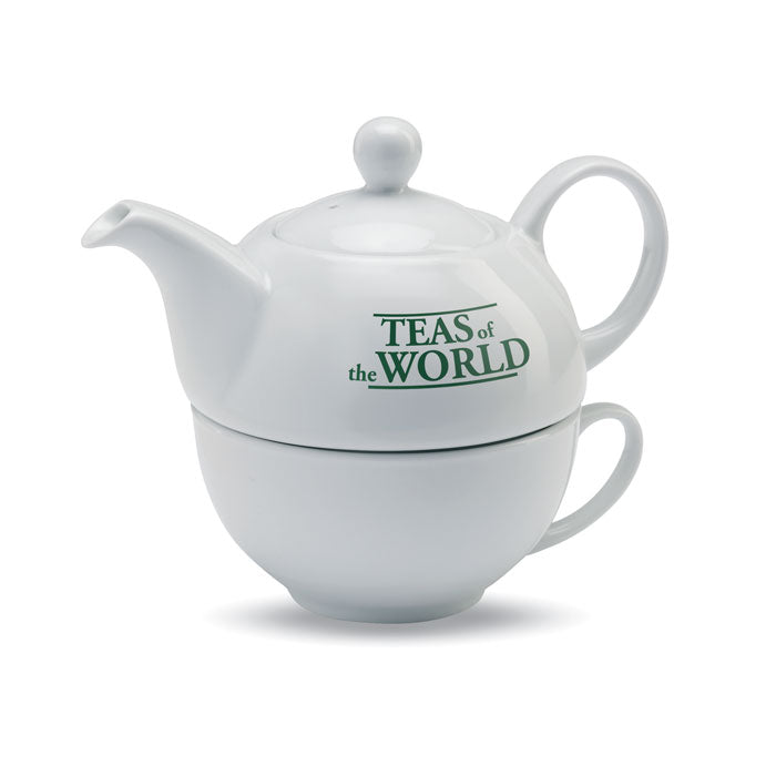 GO7343 Set tè teiera 400 ml e tazza in ceramica
