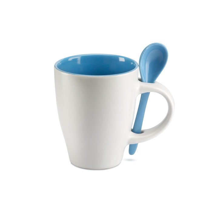 GO7344 Tazza bicolore con cucchiaino 250 ml