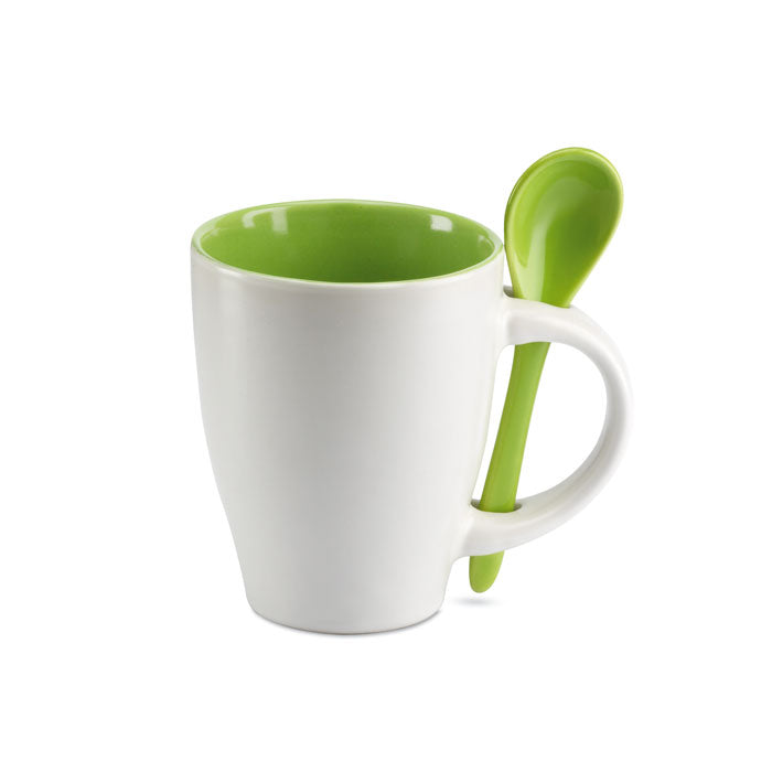 GO7344 Tazza bicolore con cucchiaino 250 ml