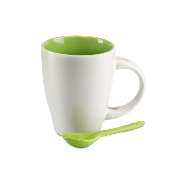 GO7344 Tazza bicolore con cucchiaino 250 ml
