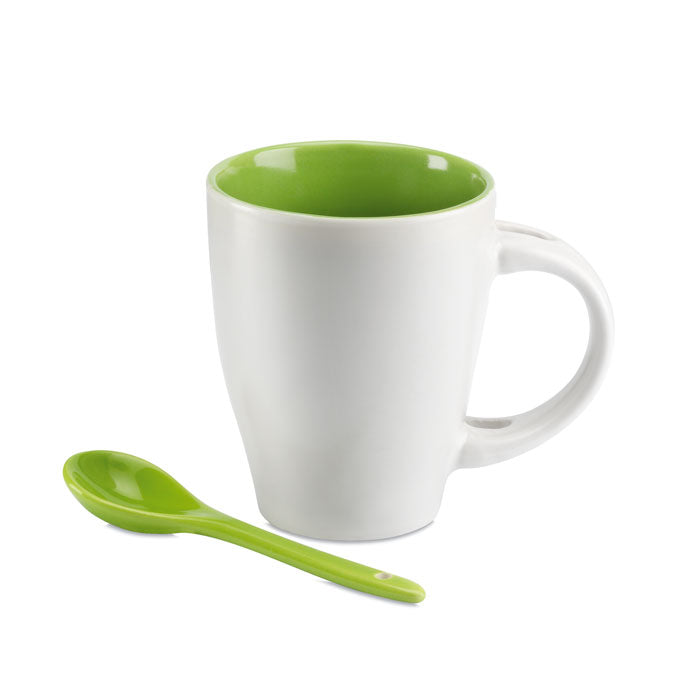 GO7344 Tazza bicolore con cucchiaino 250 ml