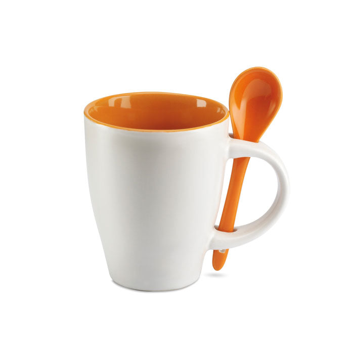 GO7344 Tazza bicolore con cucchiaino 250 ml