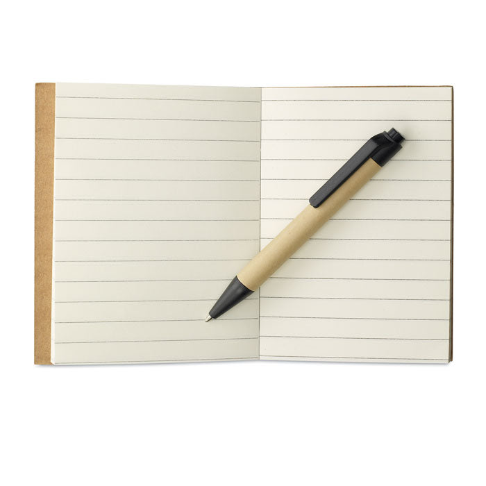 GO7626 Quaderno in cartone riciclato e penna