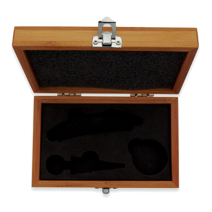 GO8147 Set vino con scatola in bamboo