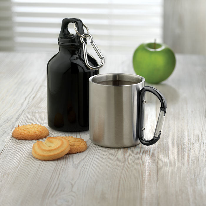 GO8313 Tazza in metallo c/moschettone 220 ml