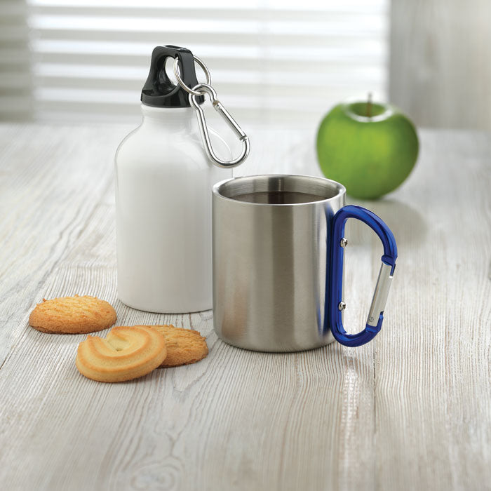 GO8313 Tazza in metallo c/moschettone 220 ml