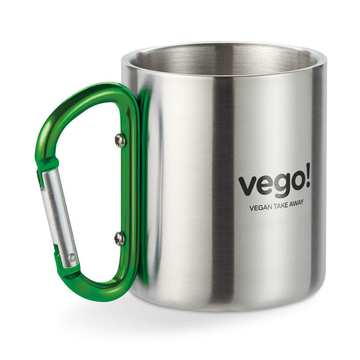 GO8313 Tazza in metallo c/moschettone 220 ml