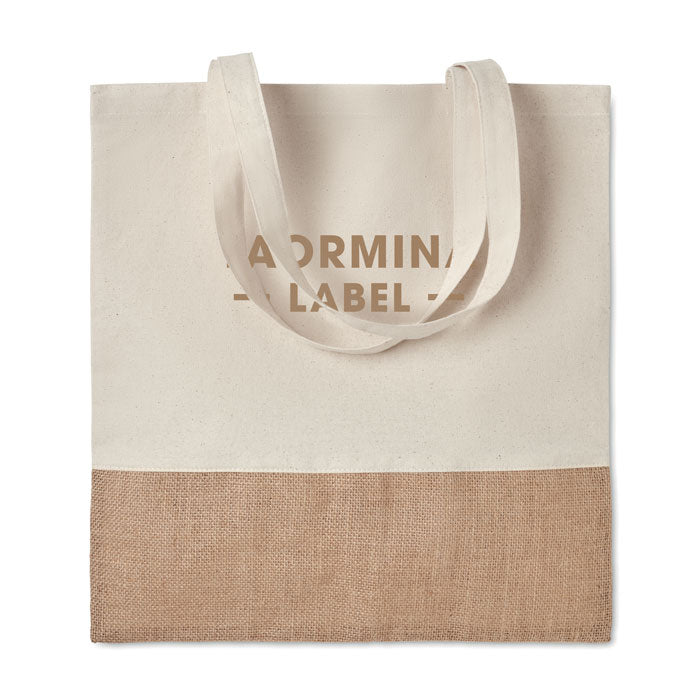 GO9518 Shopper con dettagli in juta da 160 gr/m²