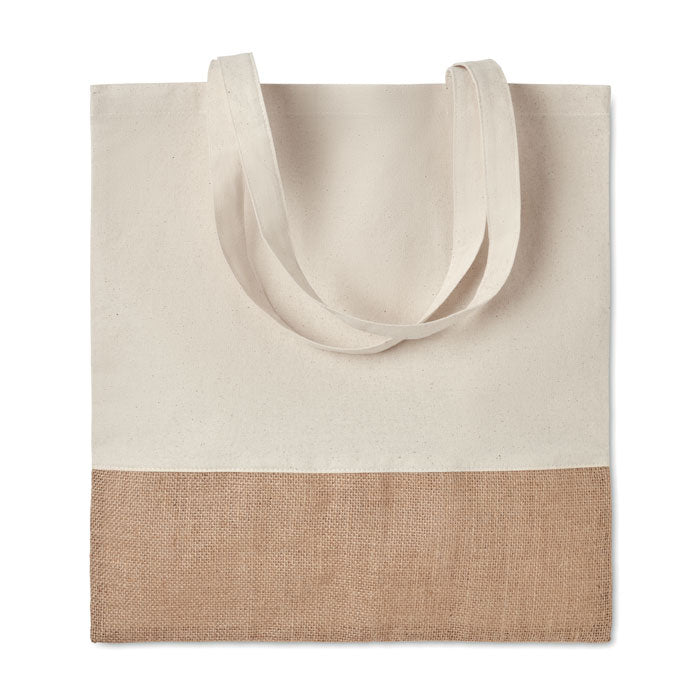 GO9518 Shopper con dettagli in juta da 160 gr/m²