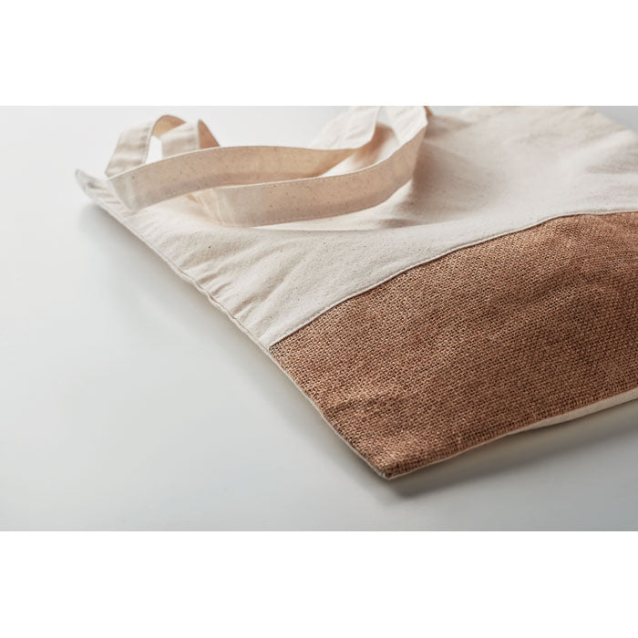 GO9518 Shopper con dettagli in juta da 160 gr/m²