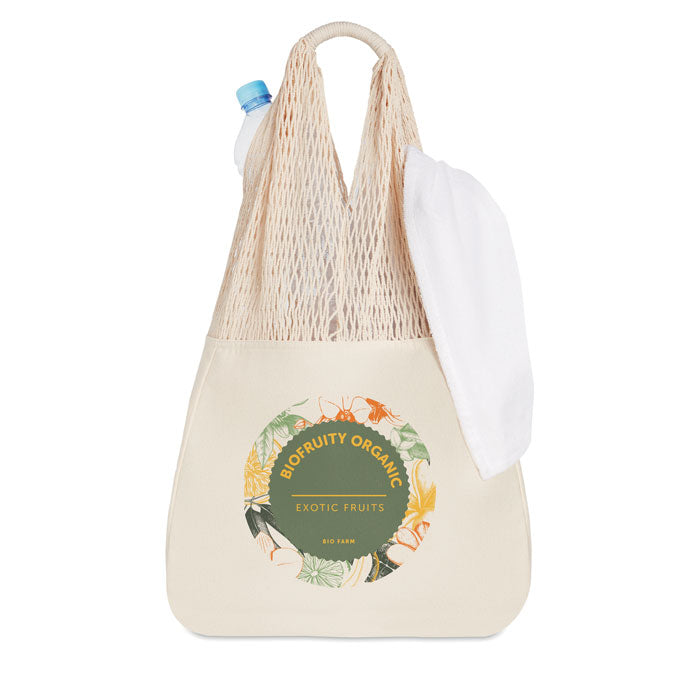 GO9897 Borsa mare in cotone/rete