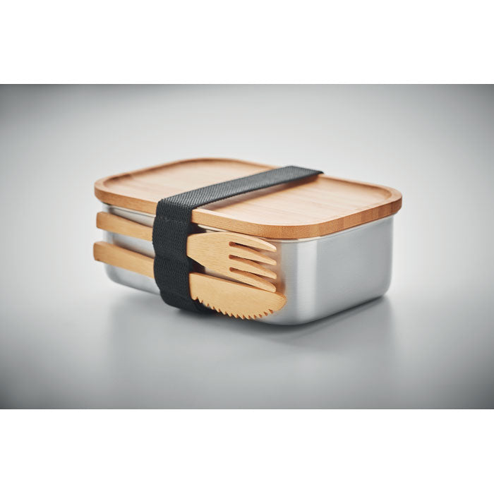 GO9967 Portapranzo 600ml Alluminio e Bamboo